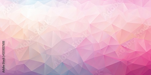 Obraz na płótnie Soft pastel pink hues blend into a gentle gradient across a low polygon background with subtle geometric shapes and gentle curves , gradient, geometric pattern w salonie