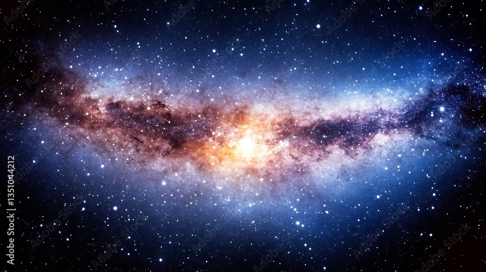 Fototapeta premium A beautiful depiction of a galaxy filled with stars
