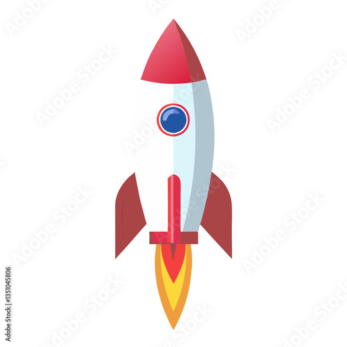 rocket ship with a classic design.