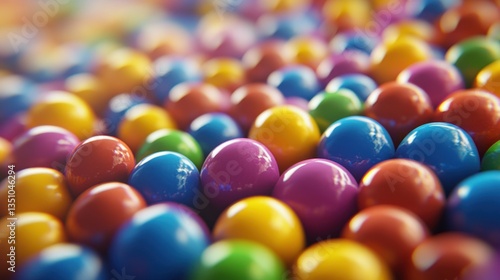 Obraz na płótnie Many colorful gumballs are packed close together in a full frame shot. Use it to illustrate fun, variety, or childhood memories. w salonie