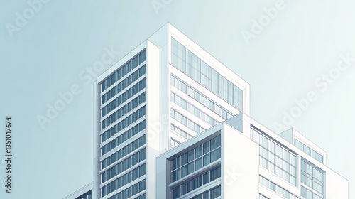 Wallpaper Mural Modern architecture cityscape, tall buildings, urban scene, daylight, clear sky Torontodigital.ca
