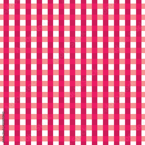 Seamless Pink and White Checkered Pattern – Vector Background for Textile, Graphic Design, and Digital Use