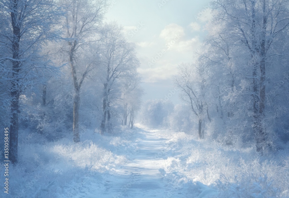 Fototapeta premium Frozen Winter Scene