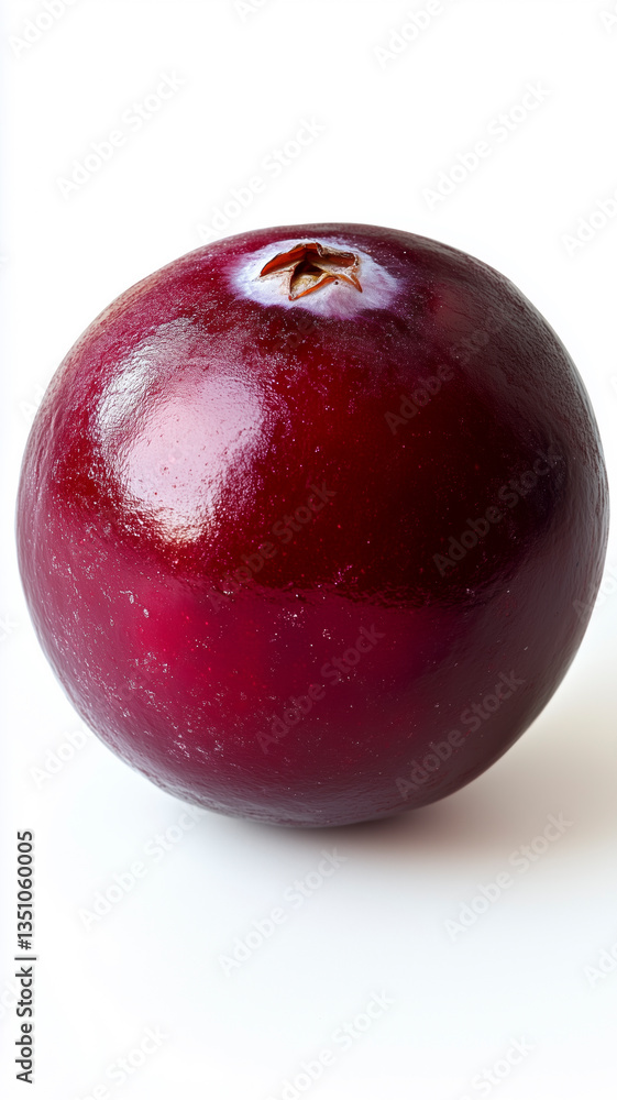 Obraz premium A professional studio close-up of a cranberry that highlights its smooth skin and rich colors, perfect for advertising.