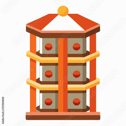 compact spice rack with rotating feature 