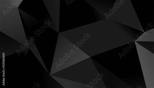 low poly style dark black wallpaper for presentation
