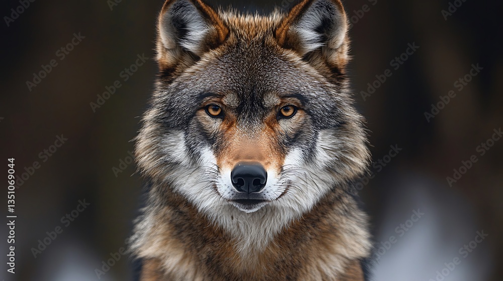 Majestic Wolf Close Up Portrait Majestic Wolf Close Up Portrait
