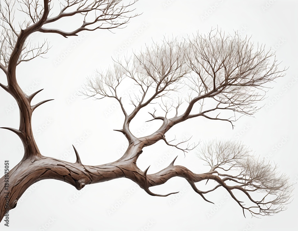 Fototapeta premium Bare Branches Against White Sky
