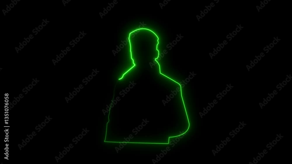 person icon.neon icon of user . outline round avatar pictogram in vivid color. Glowing neon person sign. person icon.neon icon of user . outline round avatar pictogram in vivid color. Glowing neon person sign.