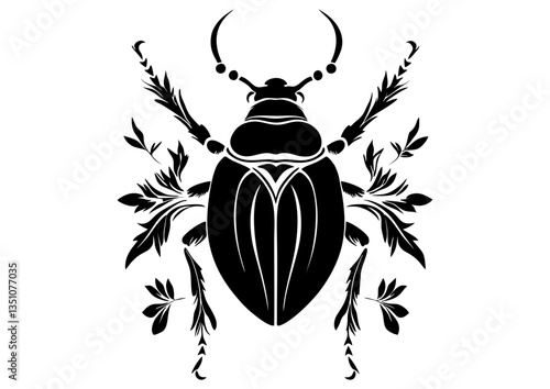 Art Nouveau bug Graphic Accents, vector illustration, vintage elements	
