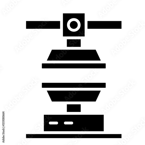Hydraulic Press  Icon Element For Design	