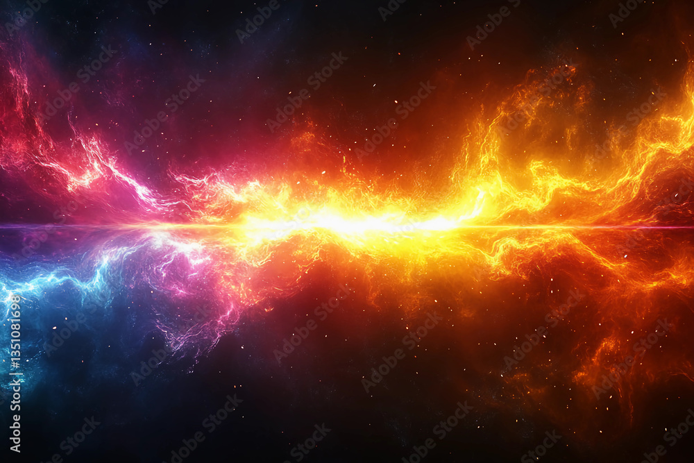 Focused Beam of Light Cutting Through a Chaotic, Colorful Backdrop, Symbolizing Precision and Accuracy in Hitting a Target, Mastery in Marksman Skills Focused Beam of Light Cutting Through a Chaotic, Colorful Backdrop, Symbolizing Precision and Accuracy in Hitting a Target, Mastery in Marksman Skills