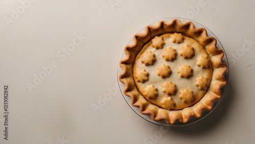 Artisan Pie with Golden Crust and Decorative Star Toppings