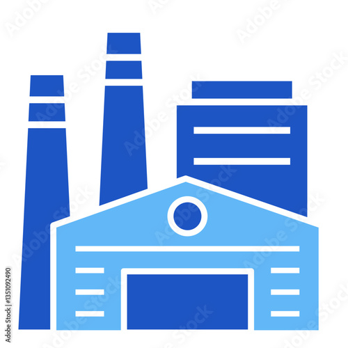 Factory Building  Icon Element For Design	