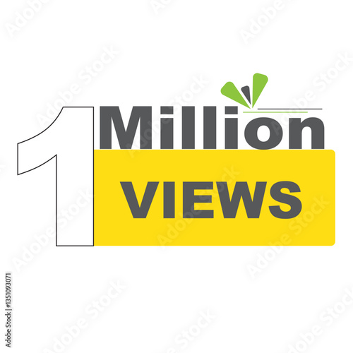 1 million views celebration background design EPS 4