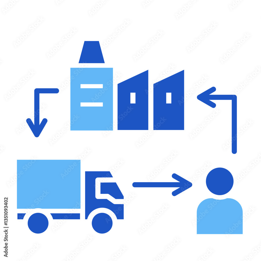 Supply Chain Logistics Icon Element For Design Supply Chain Logistics Icon Element For Design