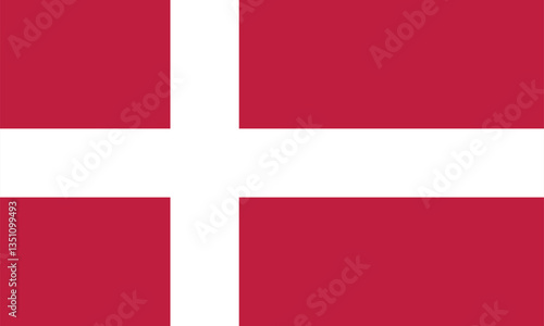 National flag of Denmark Vector image