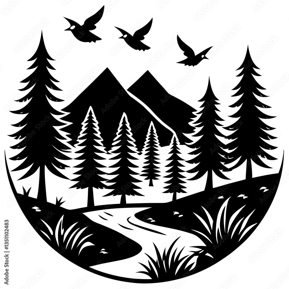 Nature Landscape Silhouette Nature Landscape Silhouette