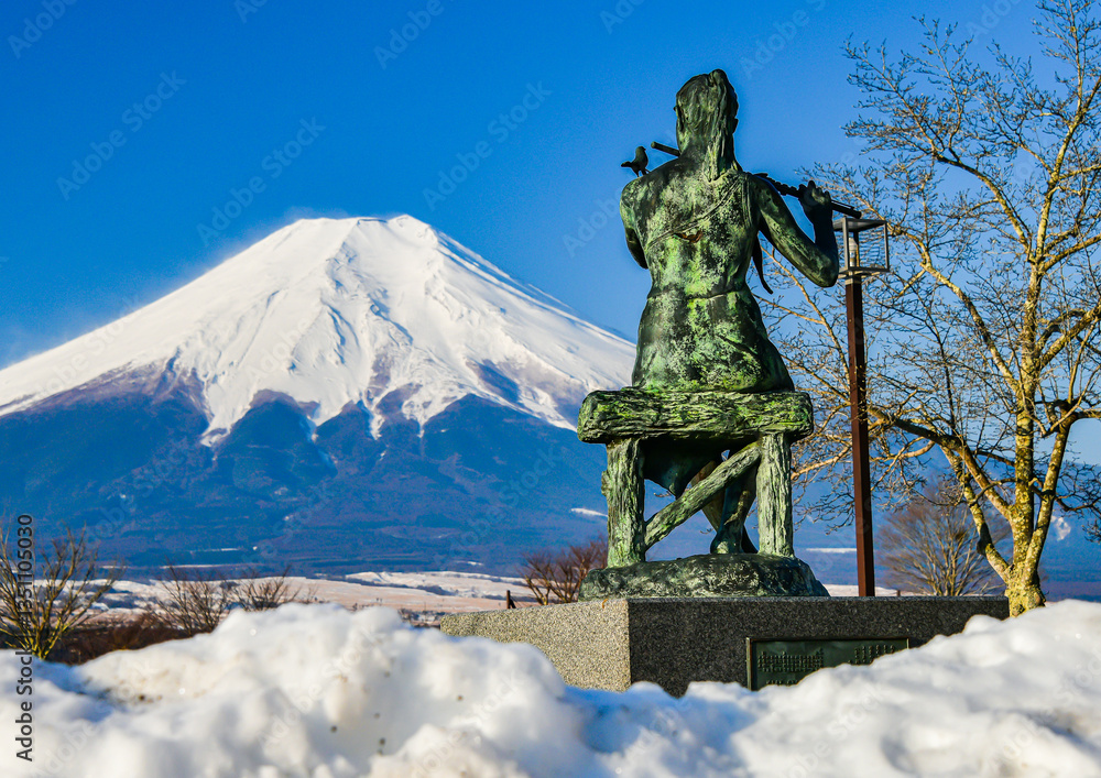 Obraz premium 忍野村から富士山