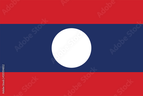 National Flag of Laos vector image