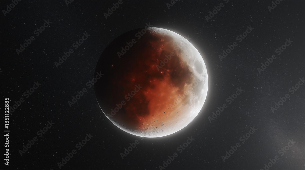 Lunar Eclipse: A breathtaking display of the lunar eclipse, showcasing the moon's transition through Earth's shadow, a celestial spectacle in the vastness of space. Lunar Eclipse: A breathtaking display of the lunar eclipse, showcasing the moon's transition through Earth's shadow, a celestial spectacle in the vastness of space.