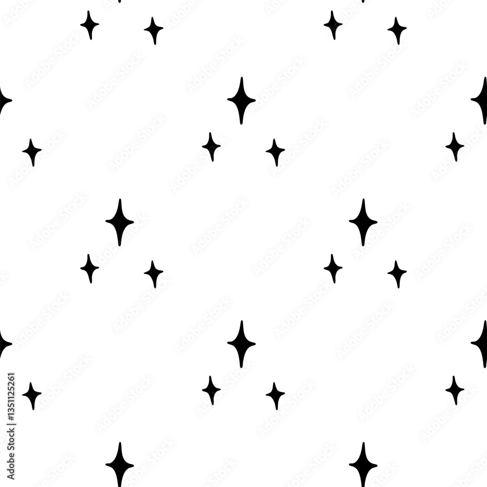 Hand drawn doodle stars Vector Illustration Pattern Hand drawn doodle stars Vector Illustration Pattern