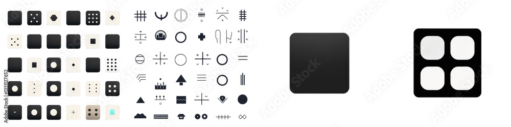 Smart home device icons grid isolated on white or transparent