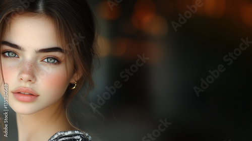 Woman Wearing Black and White Dress