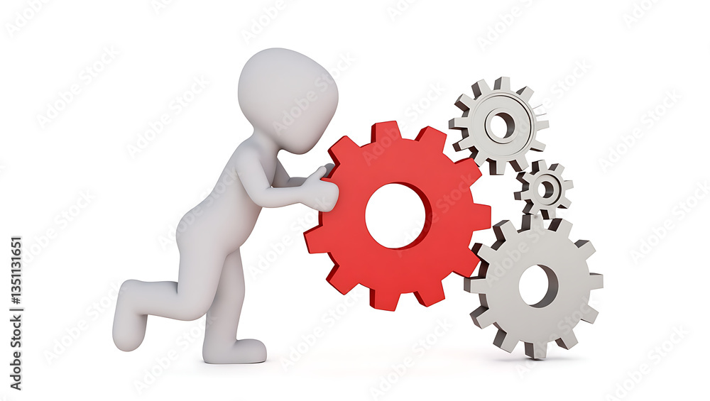 3d humans keep gears in hands Person Interacting with Interlocking Gears, Representing Teamwork and Collaboration A 3D illustration of a light gray figure actively engaging 3d humans keep gears in hands Person Interacting with Interlocking Gears, Representing Teamwork and Collaboration A 3D illustration of a light gray figure actively engaging