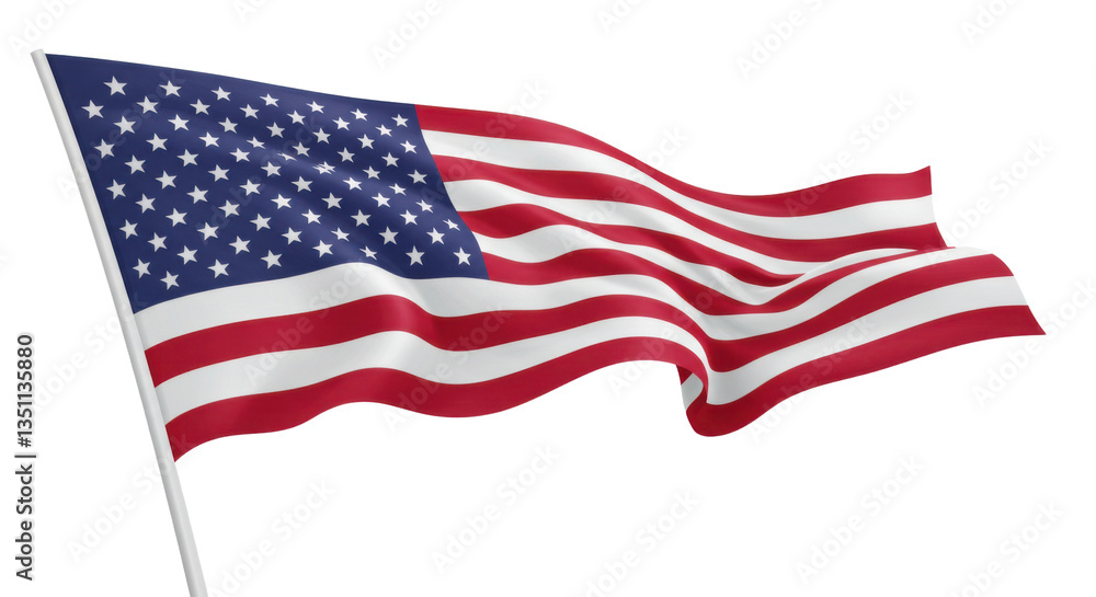 Obraz premium Waving American Flag