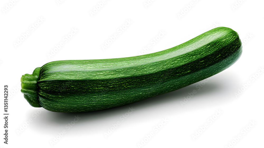 green zucchini with delicate ridges running along its length green zucchini with delicate ridges running along its length