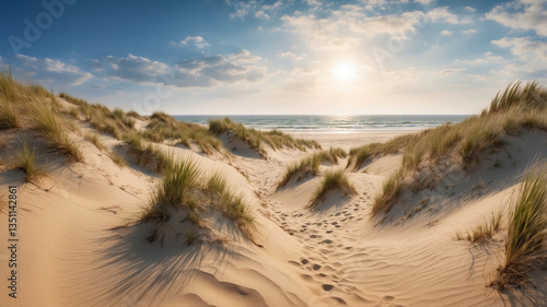 Fototapeta Naklejka Na Ścianę i Meble -  sand dunes on the beach