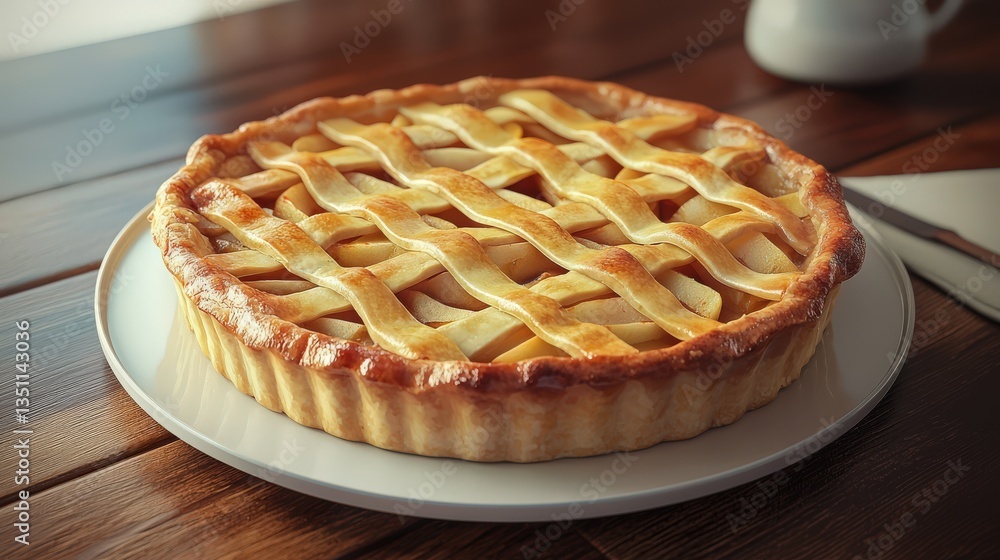 american apple pie with lattice crust american apple pie with lattice crust