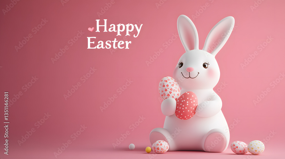 Fototapeta premium egg, eggs, bunny, cute，holiday, spring, decoration, celebration, color, colorful, easter egg, design, green, card, symbol, pattern, grass, season, illustration, vector, 