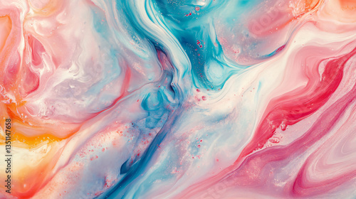 Wallpaper Mural A mesmerizing colorful liquid painting showcasing abstract fluid art techniques with a dynamic flow of colors and inspiring visual energy. Torontodigital.ca