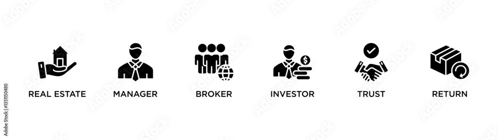 reit banner web icon vector illustration concept for product and service quality inspection with an icon of real estate, manager, broker, investor, trust, return, reit banner web icon vector illustration concept for product and service quality inspection with an icon of real estate, manager, broker, investor, trust, return,