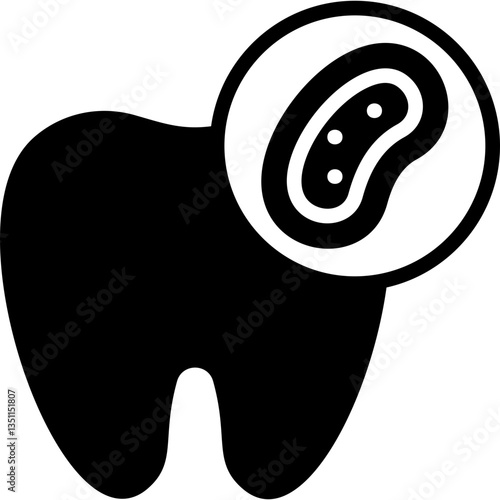 Bacteria glyph icon