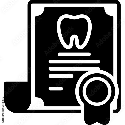 Certificate glyph icon