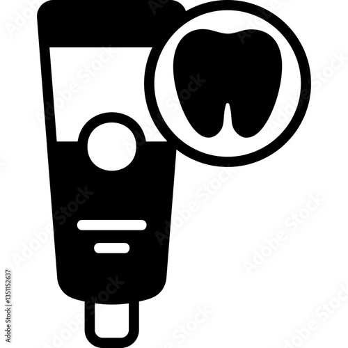 Toothpaste glyph icon