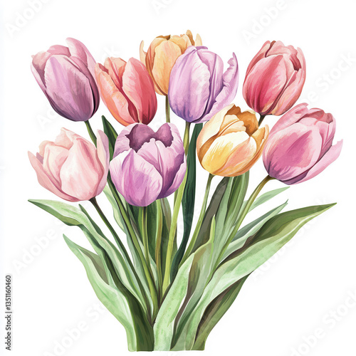 Wallpaper Mural Purple and Pink Tulip Arrangement Torontodigital.ca