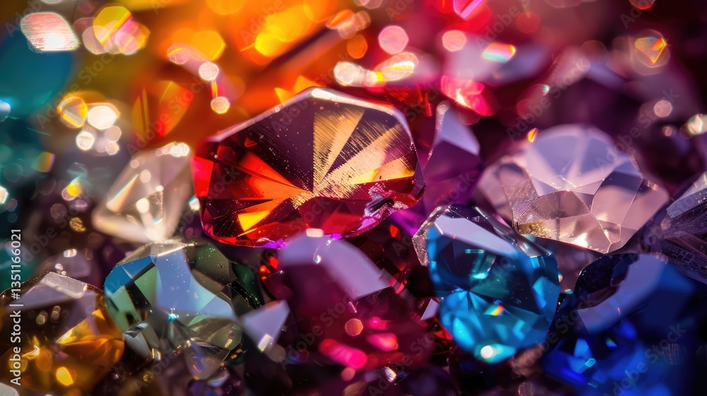 A Close-Up View of Vibrant Gemstones A Close-Up View of Vibrant Gemstones
