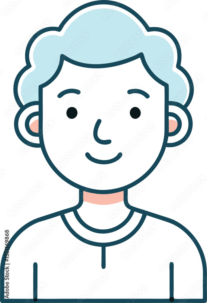 Minimalist Line Drawing of Smiling Boy with Curly Hair, A simple line drawing of a smiling boy with curly hair, representing youth, happiness, and friendliness.
Minimalist Line Drawing of Smiling Boy with Curly Hair, A simple line drawing of a smiling boy with curly hair, representing youth, happiness, and friendliness.