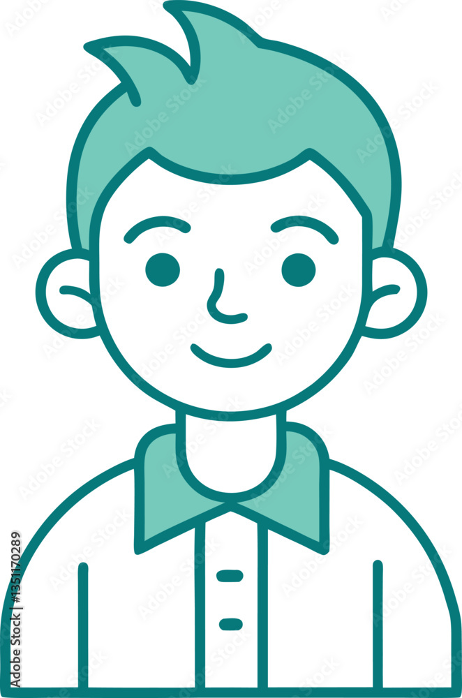 Minimalist Line Drawing of Smiling Boy, A simple, minimal line drawing of a smiling boy, wearing a shirt, ideal for representing youth, happiness, and innocence.
Minimalist Line Drawing of Smiling Boy, A simple, minimal line drawing of a smiling boy, wearing a shirt, ideal for representing youth, happiness, and innocence.
