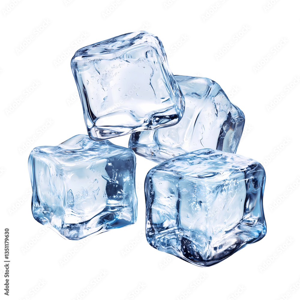 Obraz premium ice cubes isolate on white background