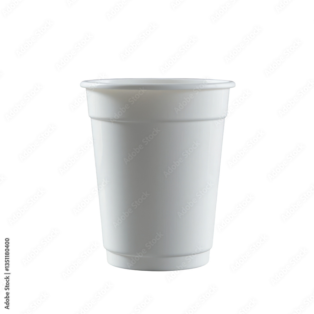 A white plastic cup isolated on transparent background A white plastic cup isolated on transparent background