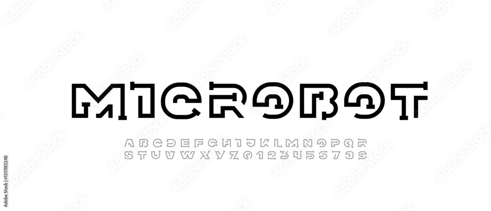 Font digital cyber alphabet, trendy black letters A, B, C, D, E, F, G, H, I, J, K, L, M, N, O, P, Q, R, S, T, U, V, W, X, Y, Z and numerals 0, 1, 2, 3, 4, 5, 6, 7, 8, 9, vector illustration 10EPS Font digital cyber alphabet, trendy black letters A, B, C, D, E, F, G, H, I, J, K, L, M, N, O, P, Q, R, S, T, U, V, W, X, Y, Z and numerals 0, 1, 2, 3, 4, 5, 6, 7, 8, 9, vector illustration 10EPS