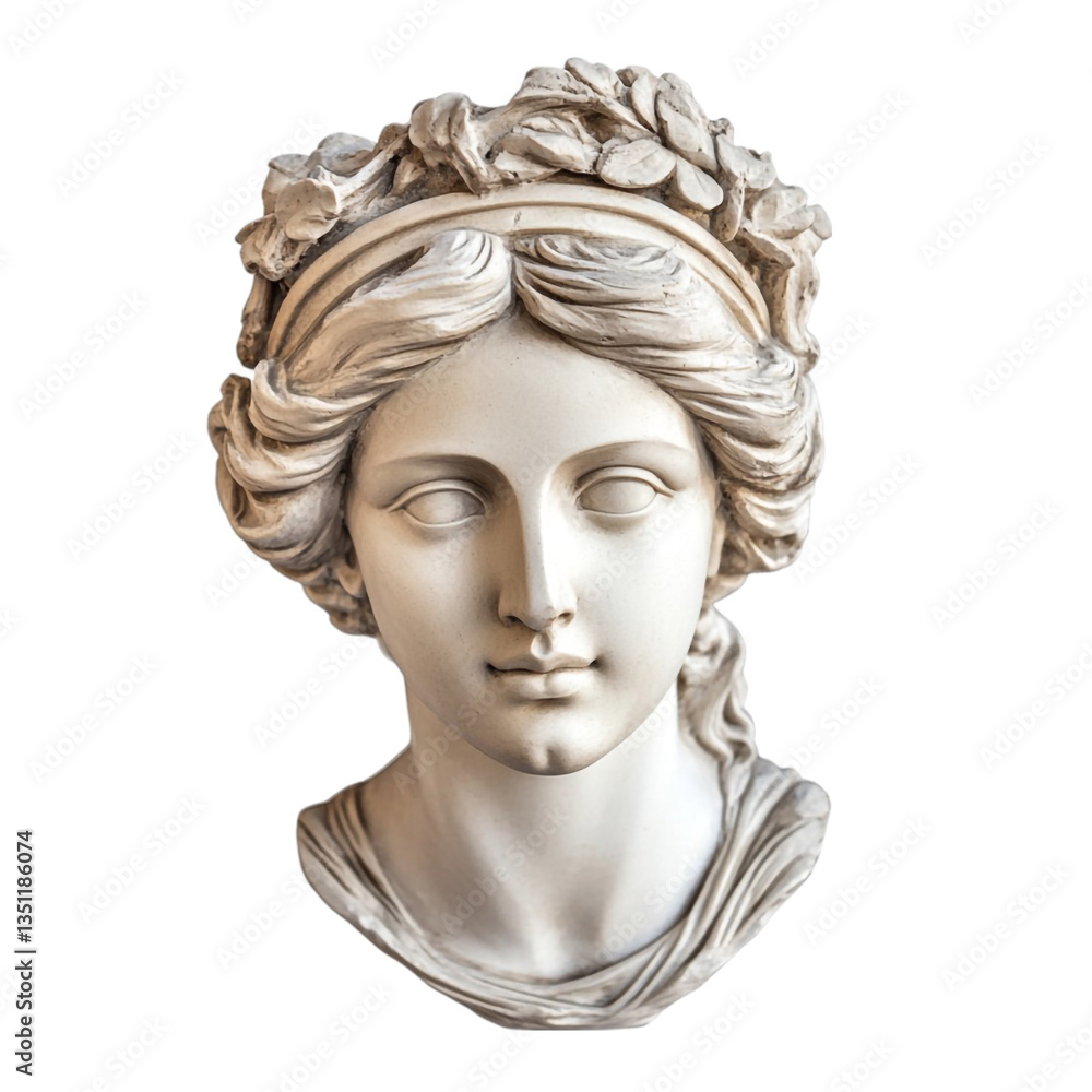 Serene Classical Bust Woman Sculpture Art Beauty Elegance Serene Classical Bust Woman Sculpture Art Beauty Elegance