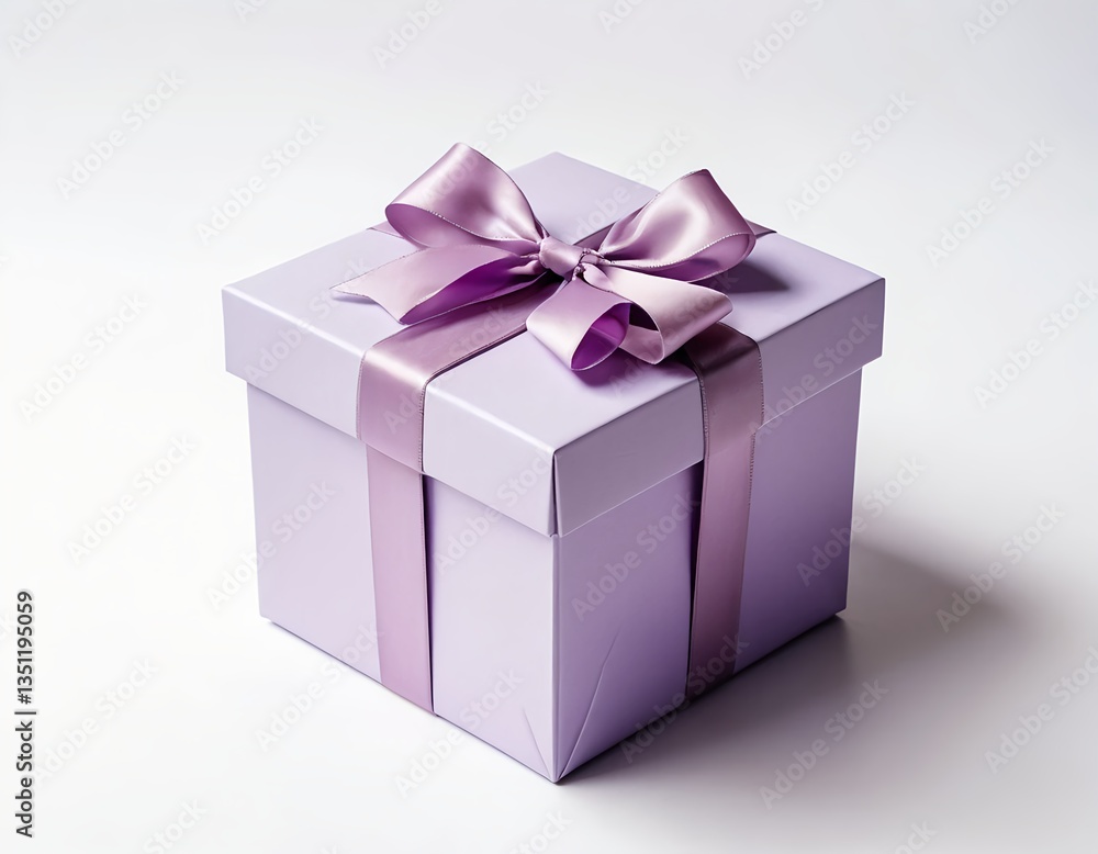Obraz premium Lavender Gift Box with Bow