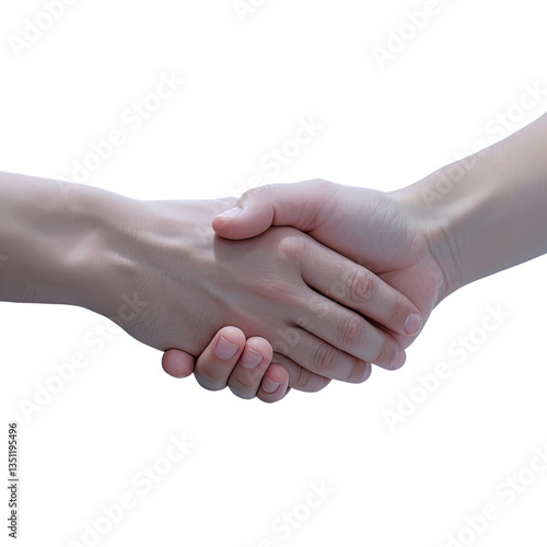 Image Shaking Hands With Tranparent Background, Generative AI
