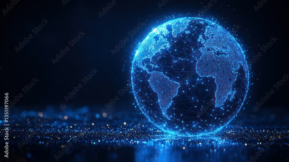 Fototapeta premium Global digital network